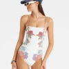 Elle Swimsuit Grenadilla Placée Off White In Lycra