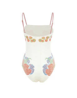 Elle Swimsuit Grenadilla Placée Off White In Lycra -Fashion Clothing SWI0055LYC006GRN01 WH05 5