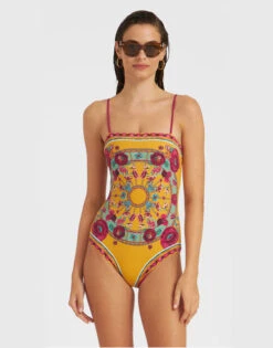 Elle Swimsuit Zodiac Placée Marigold In Supreme Lycra