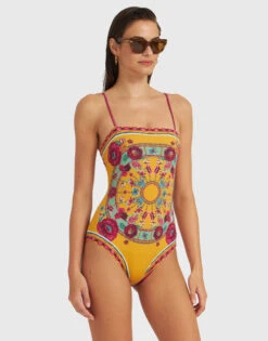 Elle Swimsuit Zodiac Placée Marigold In Supreme Lycra -Fashion Clothing SWI0055LYC006ZOD01 OR05 2