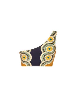 Goddess Top Mudejar Placée Blue In Supreme Lycra -Fashion Clothing SWI0057LYC006MUD01 BU03 6