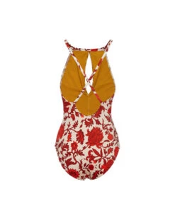 Fonda Swimsuit Dragonflower Mini Red In Lycra -Fashion Clothing SWI0073LYC001DRE02 RE01 6