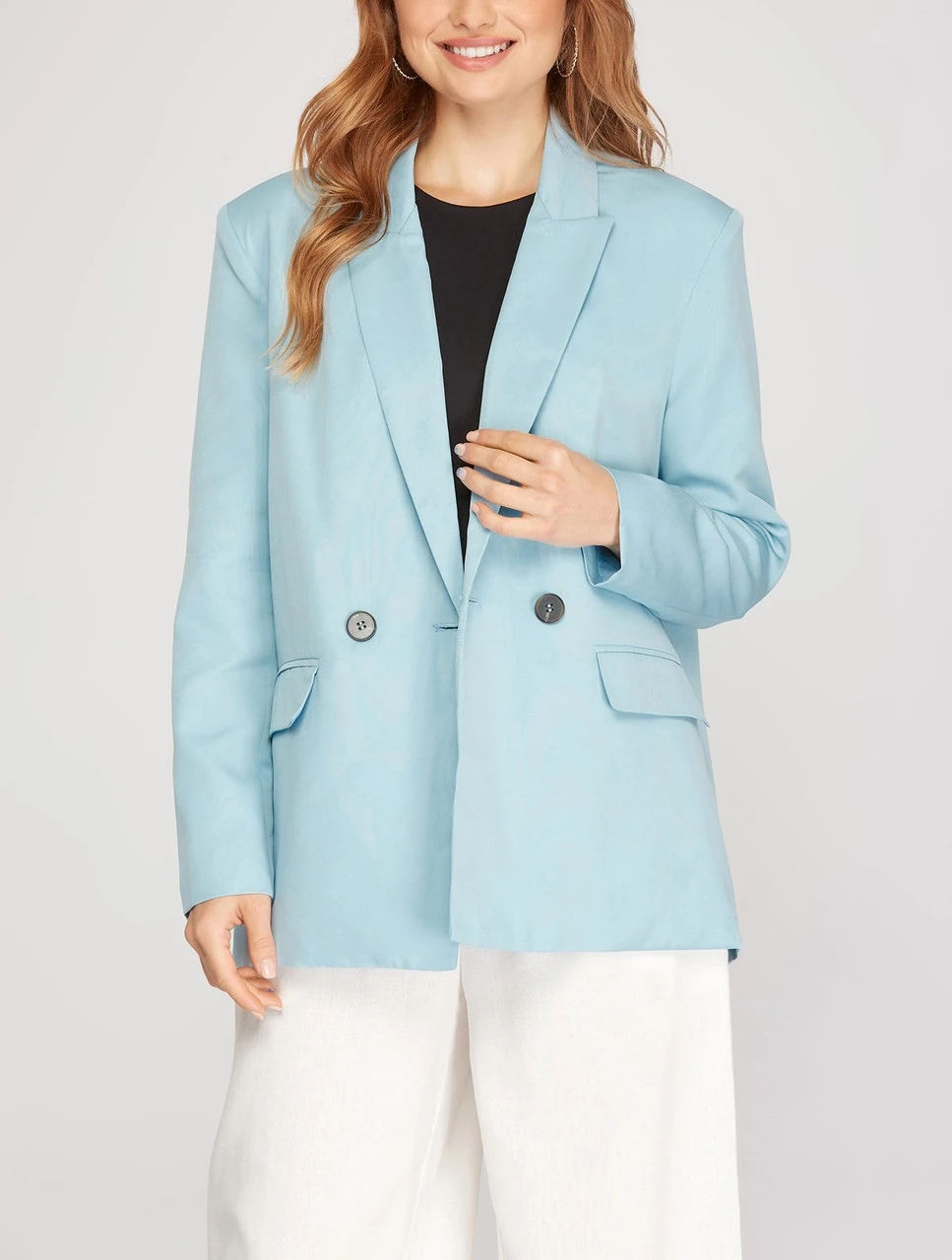 She + Sky Double Breasted Blazer 1 She + Sky Double Breasted Blazer