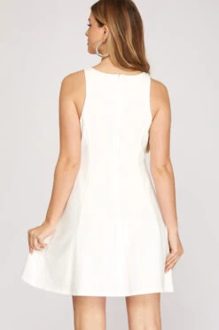 She + Sky Heavy Knit A-Line Dress -Fashion Clothing She Sky Heavy Knit A Line Dress OFFWHITE 2 44933.1711039921