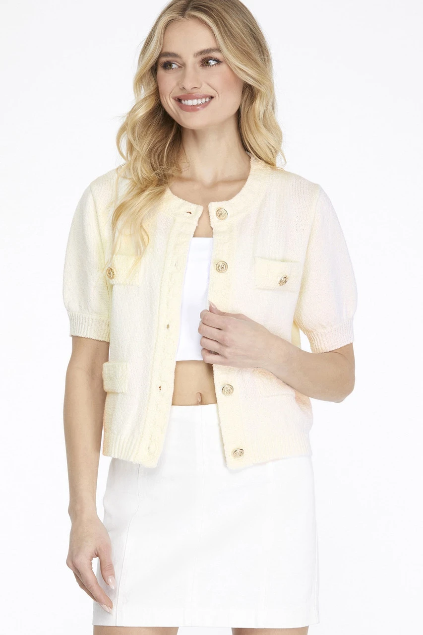 She + Sky Puff Sleeve Sweater Jacket 3 She + Sky Puff Sleeve Sweater Jacket - Image 3