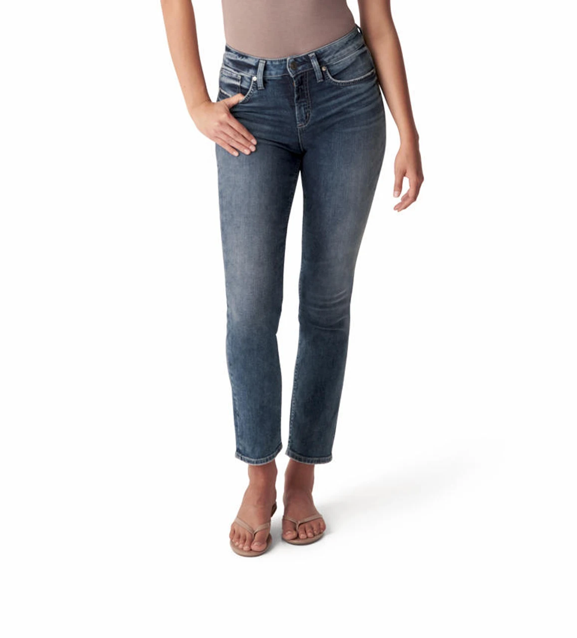 Silver Avery High Rise Straight Jean 1 Silver Avery High Rise Straight Jean