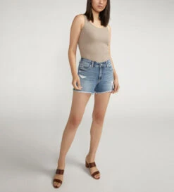 Silver Suki 4" Short - L53946CVS264 -Fashion Clothing Silver Suki 4 Short L53946CVS264 INDIGO 4 95807.1713382980