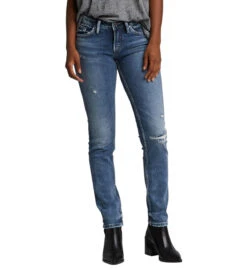 Silver Suki Mid Rise Slim Jean