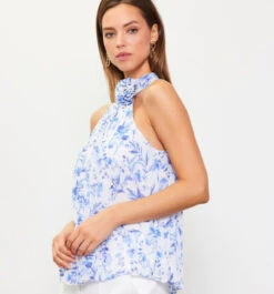 Skies Are Blue Pleated Halter Top -Fashion Clothing Skies are Blue Pleated Halter Top FRENCHBL 3 31164.1715707802