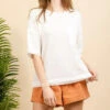Soft Waffle Knit Top