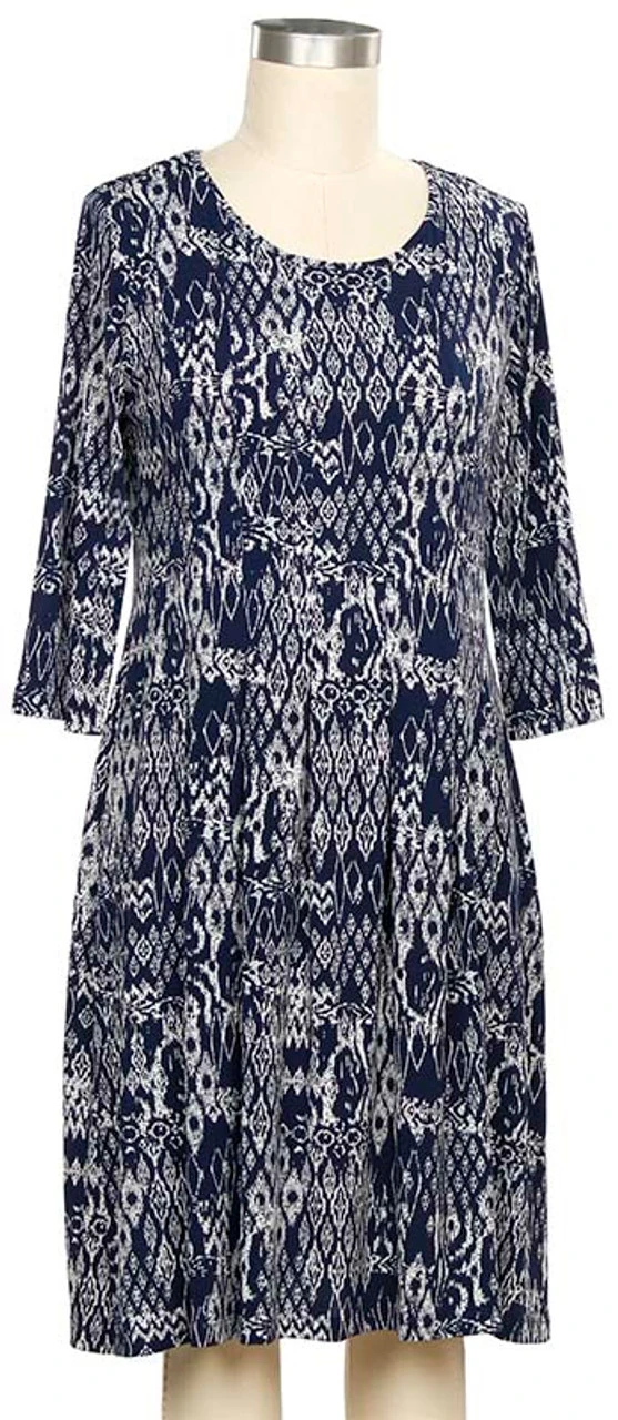 Southern Lady 3/4 Sleeve Madeline Print Dress - 6289 2 Southern Lady 3/4 Sleeve Madeline Print Dress - 6289 - Image 2