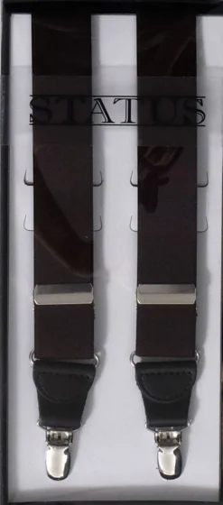 Status Drop Clip Suspenders -Fashion Clothing Status Drop Clip Suspenders BROWN 1 68701.1710943491