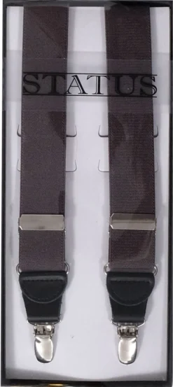 Status Drop Clip Suspenders -Fashion Clothing Status Drop Clip Suspenders CHARCOAL 1 75409.1710943489