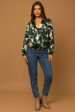 Surplice Abstract Print Top 9 Surplice Abstract Print Top -Fashion Clothing Surplice Abstract Print Top HUNTERGR 4 44684.1711565595