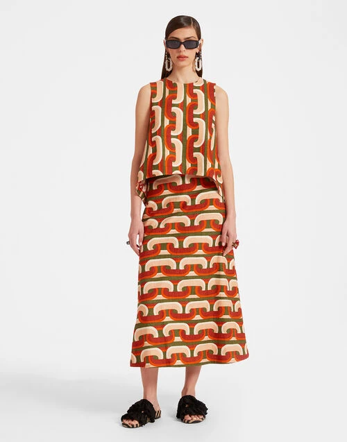 La Scala Top Prometheus Pale Pink In Shot Cotton 2 La Scala Top Prometheus Pale Pink In Shot Cotton - Image 2