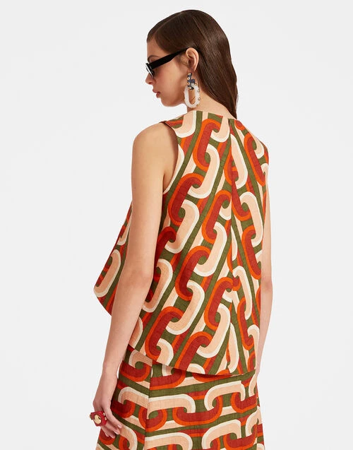 La Scala Top Prometheus Pale Pink In Shot Cotton 3 La Scala Top Prometheus Pale Pink In Shot Cotton - Image 3