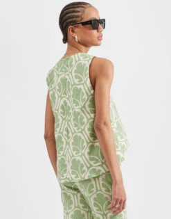 La Scala Top Grove In Shot Cotton -Fashion Clothing TOP0016COT005GRV01 GR05 2