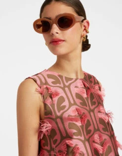 La Scala Top Grove Kaki/Pink In Jacquard 10 La Scala Top Grove Kaki/Pink In Jacquard -Fashion Clothing TOP0016JCQ043GRV03 PI01 3