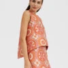 La Scala Top Sun Orange In Jacquard