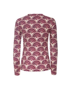 Crew Top Fans Purple In Skinny Jersey -Fashion Clothing TOP0024JER005FAN01 PU01 5