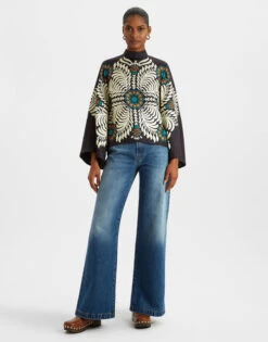 Make An Exit Top Mix Tiles Placée Black In Silk Twill -Fashion Clothing TOP0117SIL006MIX01 BL01 2