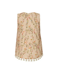 La Scala Top Primavera Cream In Tweed With Tassels -Fashion Clothing TOP0128COT051PRI01 WH03 9