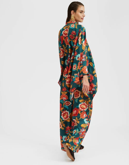 Palazzo Pants Hottie Emerald In Silk Twill 3 Palazzo Pants Hottie Emerald In Silk Twill - Image 3