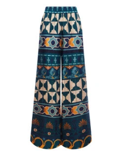 Palazzo Pants Casareale Placèe Emerald In Silk Twill -Fashion Clothing TRO0003SIL001REA01 GR04 5