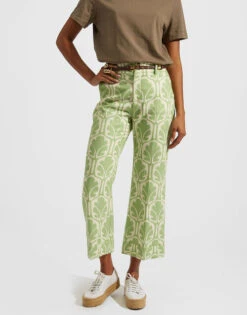 Hendrix Pants Grove In Shot Cotton -Fashion Clothing TRO0014COT005GRV01 GR05 2