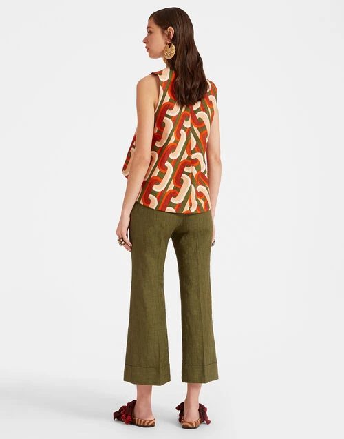 Hendrix Pants Solid Camouflage In Shot Cotton 2 Hendrix Pants Solid Camouflage In Shot Cotton - Image 2