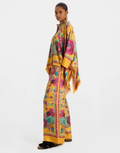 Palazzo Pants Zodiac Placée Marigold In Silk Twill