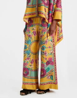 Palazzo Pants Zodiac Placée Marigold In Silk Twill -Fashion Clothing TRO0026SIL006ZOD01 OR05 2