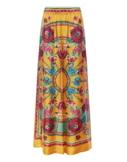 Palazzo Pants Zodiac Placée Marigold In Silk Twill -Fashion Clothing TRO0026SIL006ZOD01 OR05 6