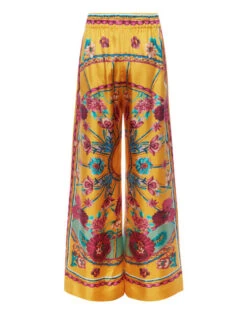Palazzo Pants Zodiac Placée Marigold In Silk Twill -Fashion Clothing TRO0026SIL006ZOD01 OR05 7