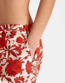 Drawstring Pants Dragonflower Mini Red In Summer Poplin 10 Drawstring Pants Dragonflower Mini Red In Summer Poplin -Fashion Clothing TRO0053COT039DRE02 RE01 3