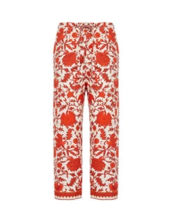 Drawstring Pants Dragonflower Mini Red In Summer Poplin 11 Drawstring Pants Dragonflower Mini Red In Summer Poplin -Fashion Clothing TRO0053COT039DRE02 RE01 7