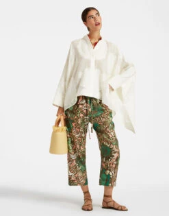 Drawstring Pants Anemone Pink In Twill Silk -Fashion Clothing TRO0053SIL001ANE02 GR05 2