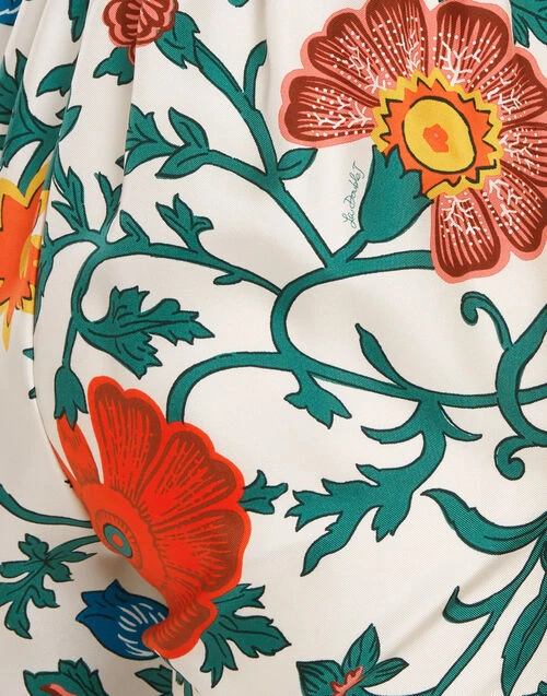 Drawstring Pants Dragonflower Multicolor In Silk Twill 8 Drawstring Pants Dragonflower Multicolor In Silk Twill - Image 8