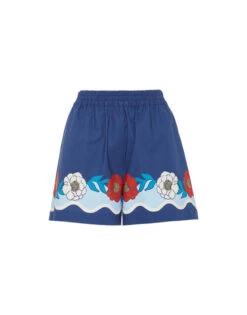 Pull-Up Shorts Whitsun Placée Blue In Cotton Poplin -Fashion Clothing TRO0060COT015FSK03 BU03 5
