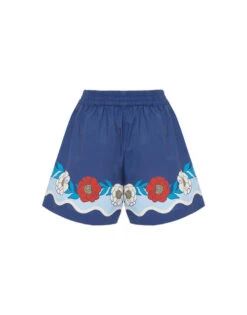 Pull-Up Shorts Whitsun Placée Blue In Cotton Poplin -Fashion Clothing TRO0060COT015FSK03 BU03 6