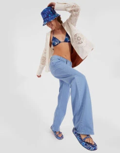 Better Than Your Boyfriend Jeans Light Blue In Denim -Fashion Clothing TRO0091DEN001SOLID BU01 5