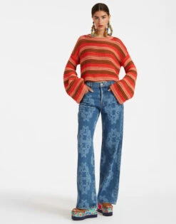 Better Than Your Boyfriend's Jeans Bast Blue In Laser-Printed Denim -Fashion Clothing TRO0091DEN006BAS02 BU03 2