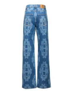 Better Than Your Boyfriend's Jeans Bast Blue In Laser-Printed Denim -Fashion Clothing TRO0091DEN006BAS02 BU03 6