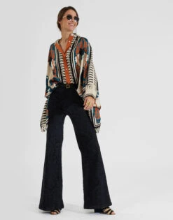 Flare Jeans Corte Black In Denim -Fashion Clothing TRO0096DEN001CRT04 BL01 3