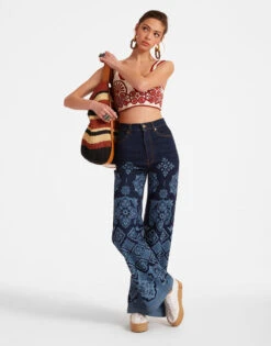 Flare Jeans Partenope Navy In Denim -Fashion Clothing TRO0096DEN002PRT02 BU06 2