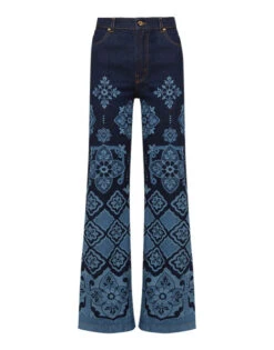 Flare Jeans Partenope Navy In Denim -Fashion Clothing TRO0096DEN002PRT02 BU06 8