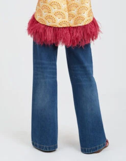 Flare Jeans Blue In Denim -Fashion Clothing TRO0096DEN006SOLID BU03 2