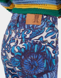 Fancy Crop Jeans (With Feathers) Anemone In Denim 13 Fancy Crop Jeans (With Feathers) Anemone In Denim -Fashion Clothing TRO0097DEN001ANE01 BU03 3