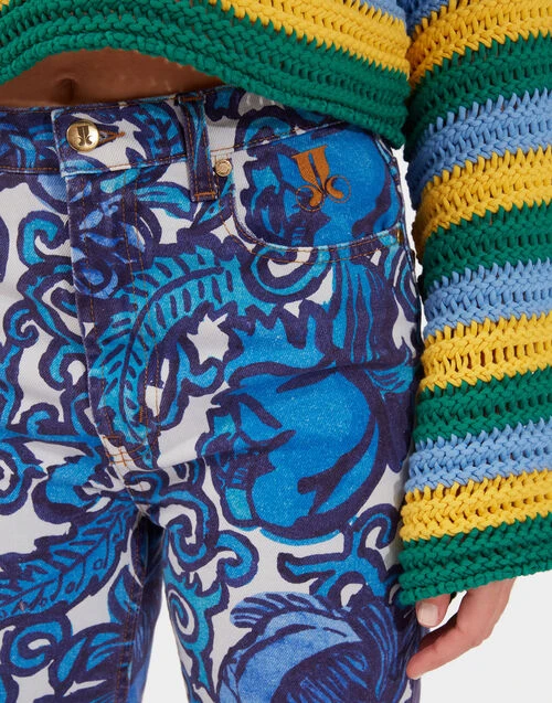 Fancy Crop Jeans (With Feathers) Anemone In Denim 5 Fancy Crop Jeans (With Feathers) Anemone In Denim - Image 5