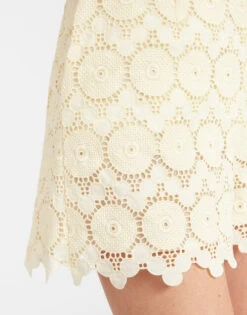 Margarita Shorts Evil Eye Ivory In Macrame -Fashion Clothing TRO0112EMB032EVI01 WH04 4